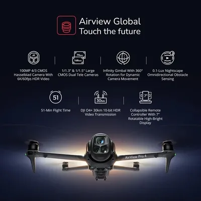 Next-Gen AirView Pro 4: Triple Camera Drone for Beginners & Pro-Level Shots
