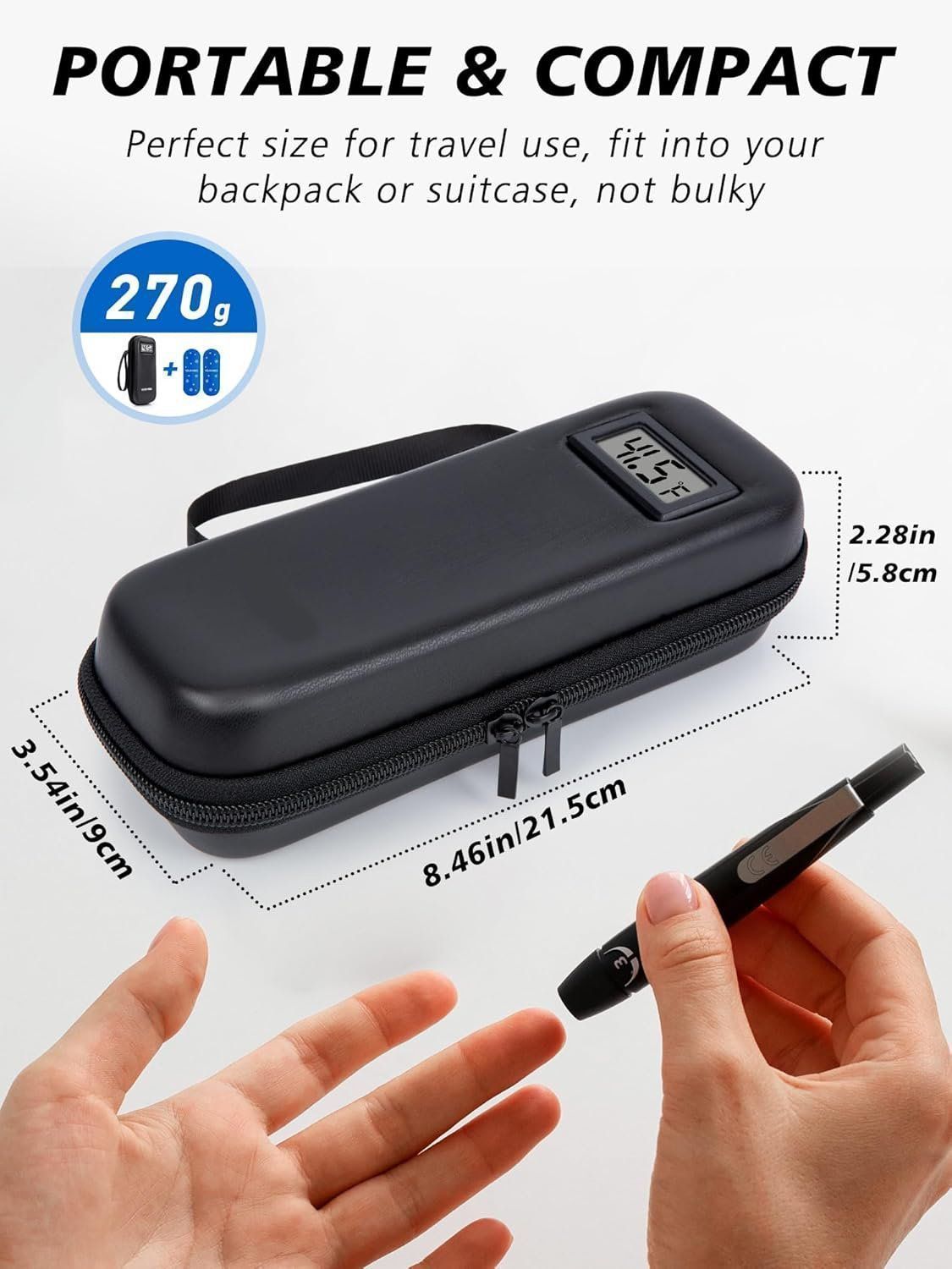 🩺 Insulin Cooler Travel Case with Temperature Display