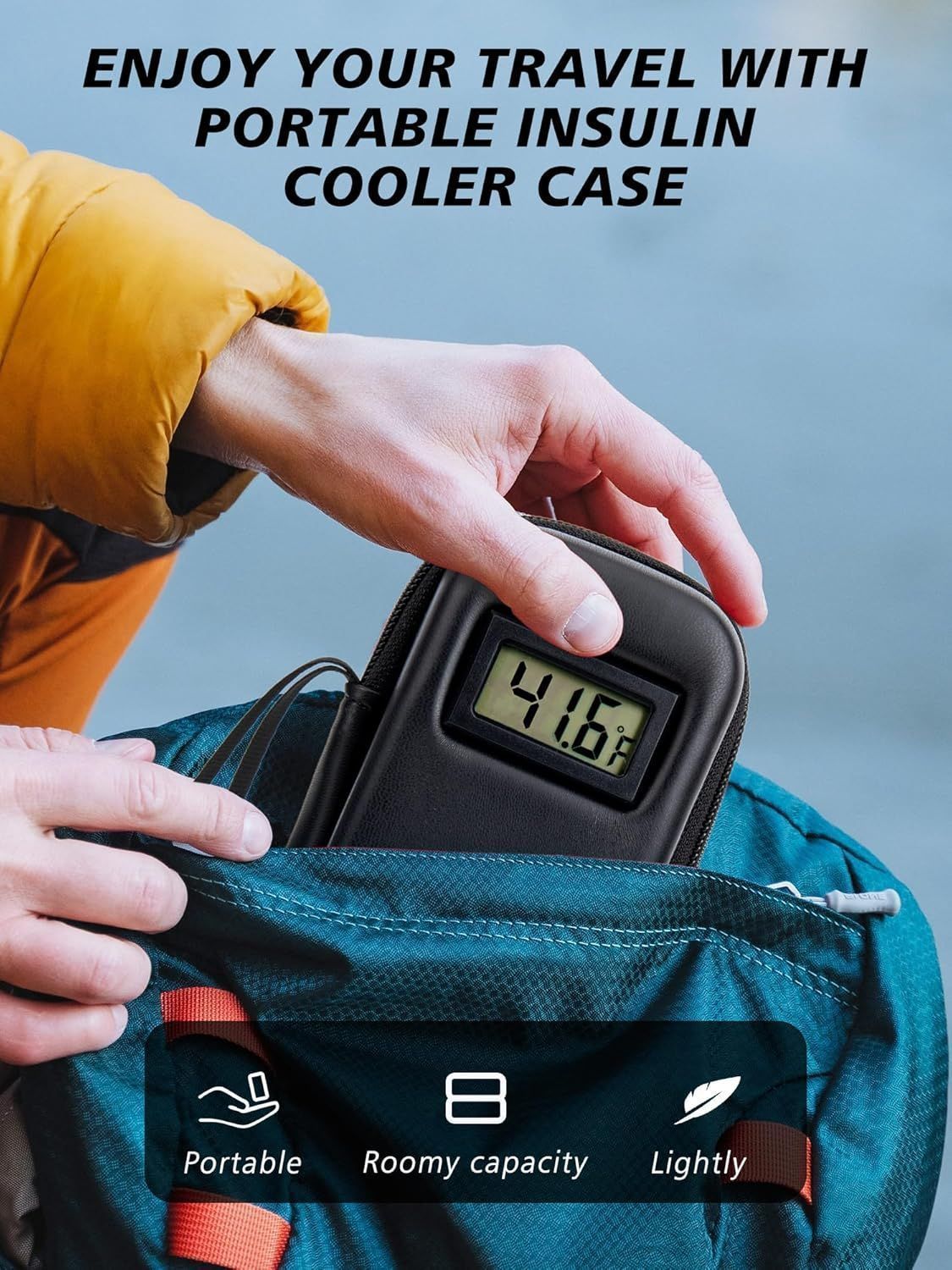 🩺 Insulin Cooler Travel Case with Temperature Display