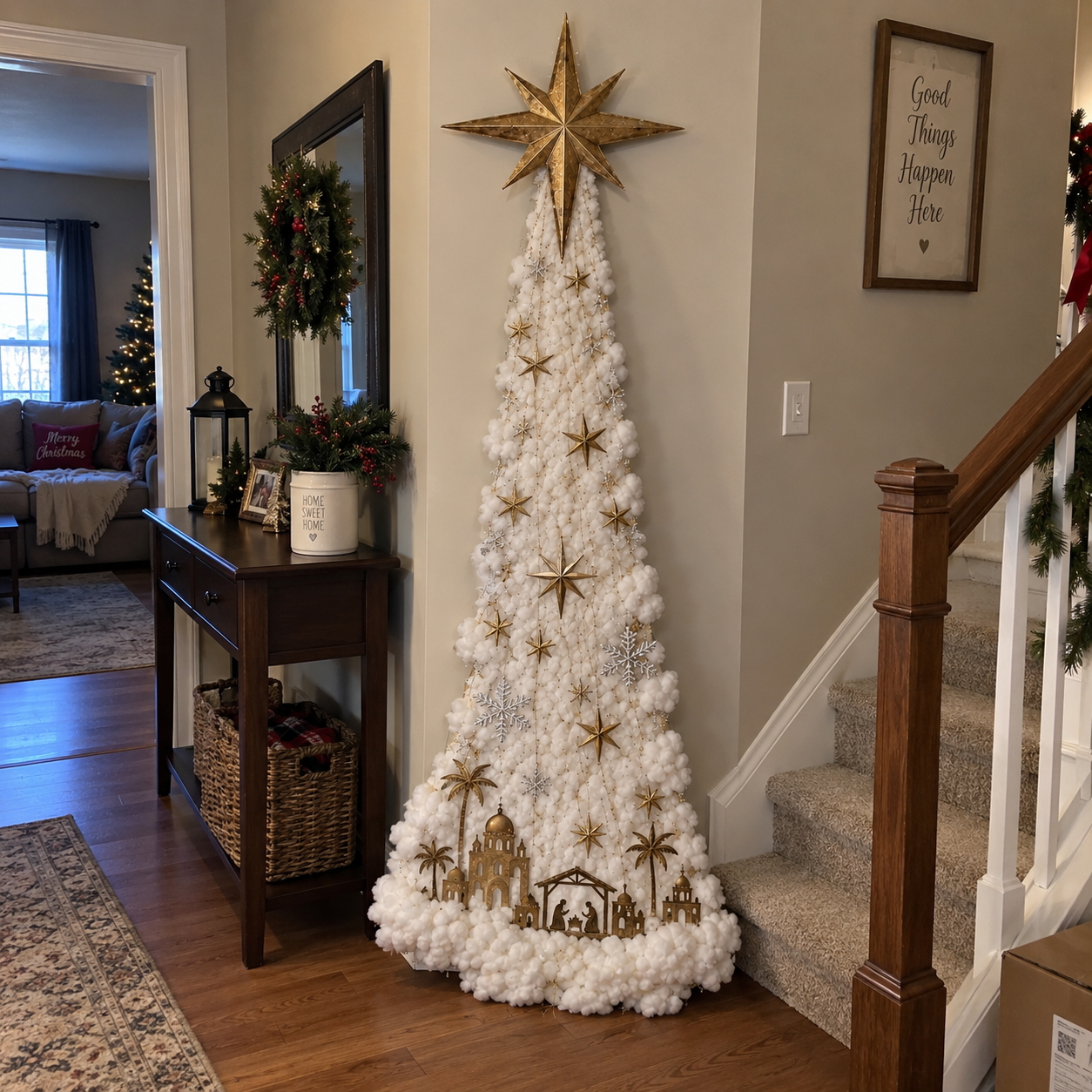 Snowman Christmas wall decoration in holiday home
