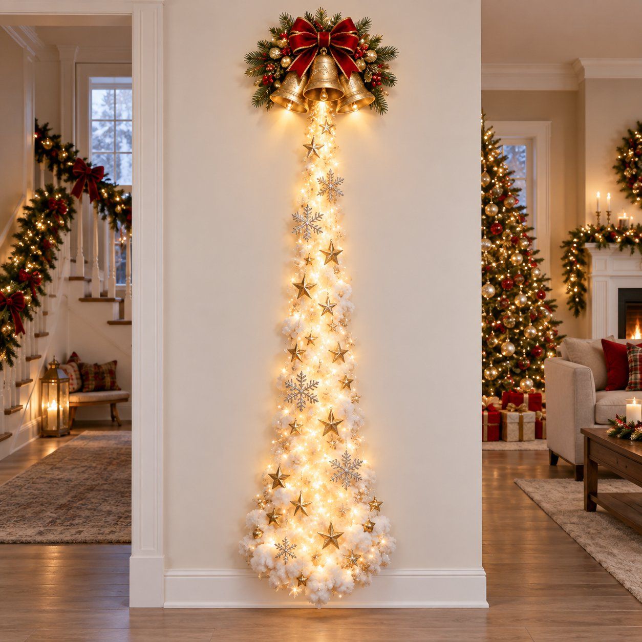Christmas Magic Trail Wall Light festive display